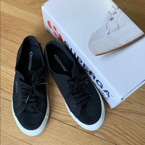 Superga shoes cotu classic black womens 9
